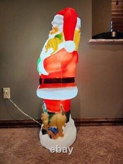 1997 Large Santa and Puppies Blow Mold Indoor/Outdoor Christmas Deco TPI