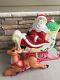 1999 Grand Venture Santa Sleigh With Reindeer Blow Mold Christmas Outdoor