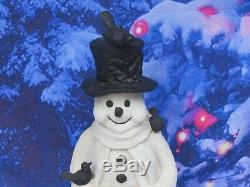 2-1/2 Ft Tall Heavy Resin Snowman Christmas/holiday Bird Bath/feeder Yard Decor