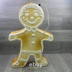 2 Gingerbread Man Blow Mold 23.5 X 16Christmas Holiday Decorations Set Lights