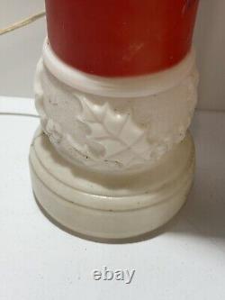 2 Vintage 1973 CHRISTMAS CANDLE NOEL BLOW MOLD EMPIRE Plastic