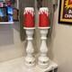 2 Vintage 1995 Blow Mold Victorian Candles Union Products Lighted 44 No Flames