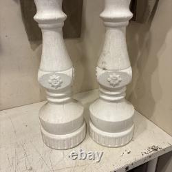 2 Vintage 1995 Blow Mold Victorian Candles Union Products Lighted 44 NO FLAMES