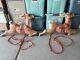 2 Vintage Empire Plastics Christmas Reindeer Blow Mold Local Pick Up Only