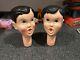 2 Vtg 1950's Beco Christmas Blow Mold Yard Light 9 Head Only Caroler Choir Boys