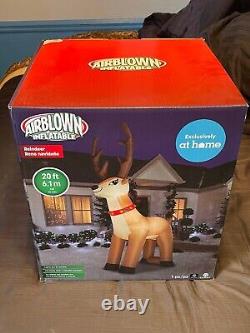 20 Ft Foot Airblown Inflatable Christmas Giant Huge Reindeer- Gemmy- New