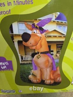 2003 Gemmy 7' Tall Scooby Doo Witch Hat Halloween Airblown Lighted Inflatable