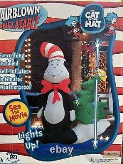 2003 Gemmy 8' Lighted Christmas Dr. Seuss Cat In Hat Lighted Inflatable Airblown