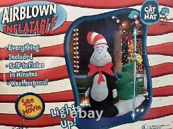 2003 Gemmy 8' Lighted Christmas Dr. Seuss Cat In Hat Lighted Inflatable Airblown