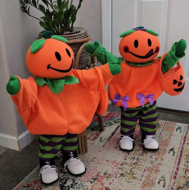 2003 Kmart Pumpkin Stoop Kids 36 Tall Joe Boxer Dolls Halloween Decoration