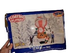 2005 Gemmy 12 FOOT Floating Inflatable Lights Up Hot Balloon Santa TESTED