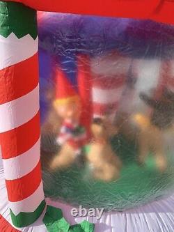 2005 Gemmy Airblown Inflatable 8 Ft. Animated Rotating Merry Christmas Carousel