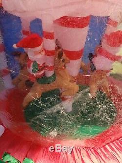 2005 Gemmy Airblown Inflatable Christmas Carousel Lighted Yard Decoration See Ad