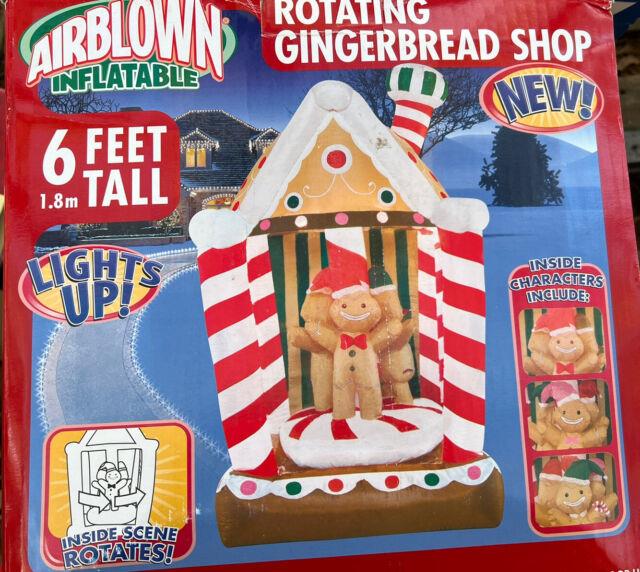 2006 Gemmy 6' Rotating Gingerbread House Lighted Christmas Inflatable Airblown