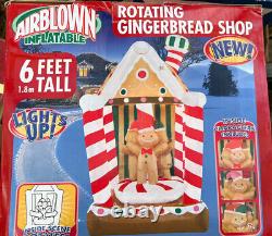 2006 Gemmy 6' Rotating Gingerbread House LIGHTED Christmas Inflatable Airblown