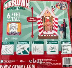 2006 Gemmy 6' Rotating Gingerbread House LIGHTED Christmas Inflatable Airblown