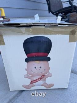 2007 Gemmy Happy New Year Baby Lighted Inflatable Yard Decoration Large