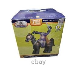 2008 Gemmy 7' Lighted Halloween Headless Horseman Inflatable Airblown New Sealed