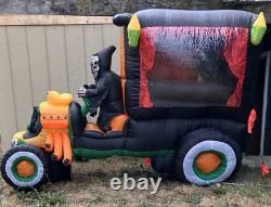 2009 Gemmy 7' Halloween Hot Rod Dracula Lighted Airblown Inflatable Works 2009 Gemmy 7' Halloween Hot Rod Dracula Lighted Airblown Inflatable Works