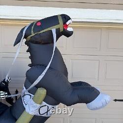 2010 Reaper Riding Horse Drawn Carriage Halloween Inflatable Yard Decoration