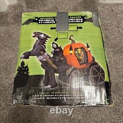 2010 Reaper Riding Horse Drawn Carriage Halloween Inflatable Yard Decoration