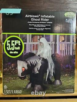 2014 5.5ft Gemmy Airblown Inflatable GHOST RIDER Halloween Deco NIB Never Opened