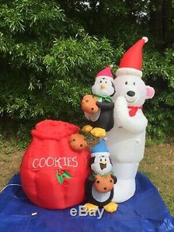 2015 Gemmy 6.5' Tall Animated Cookie Jar Lighted Christmas inflatable Blow up