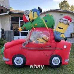 2016 Gemmy 8' Minions In Car withChristmas Tree Lighted Airblown Inflatable 2016 Gemmy 8' Minions In Car withChristmas Tree Lighted Airblown Inflatable
