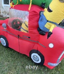 2016 Gemmy 8' Minions In Car withChristmas Tree Lighted Airblown Inflatable 2016 Gemmy 8' Minions In Car withChristmas Tree Lighted Airblown Inflatable