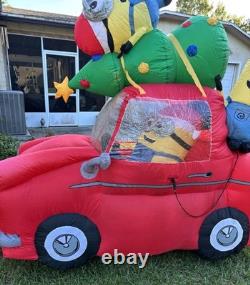 2016 Gemmy 8' Minions In Car withChristmas Tree Lighted Airblown Inflatable 2016 Gemmy 8' Minions In Car withChristmas Tree Lighted Airblown Inflatable