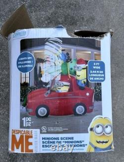 2016 Gemmy 8' Minions In Car withChristmas Tree Lighted Airblown Inflatable 2016 Gemmy 8' Minions In Car withChristmas Tree Lighted Airblown Inflatable