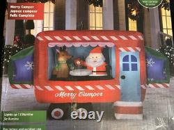 2020 Gemmy 8' Santa Merry RV Camper Lighted Christmas inflatable Air-blown