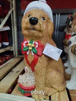 2024 Blow Mold LED 2.5' Christmas Golden Doodle Dog Decor Brand NEW