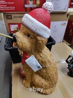 2024 Blow Mold LED 2.5' Christmas Golden Doodle Dog Decor Brand NEW