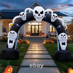 2024 New 12 FT Huge Halloween Arch Skull Inflatable Arch Scary Halloween Archway