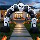 2024 New 12 Ft Huge Halloween Arch Skull Inflatable Arch Scary Halloween Archway