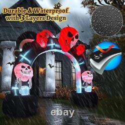 2024 New 12 FT Huge Halloween Arch Skull Inflatable Arch Scary Halloween Archway