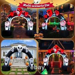 2024 New 12 FT Huge Halloween Arch Skull Inflatable Arch Scary Halloween Archway