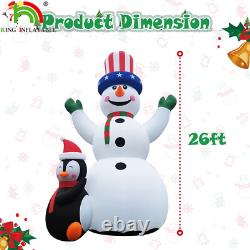 20FT/26FT/33FT/40FT Giant Inflatable Santa Claus Xmas Snowman Holiday Decor 20FT/26FT/33FT/40FT Giant Inflatable Santa Claus Xmas Snowman Holiday Decor