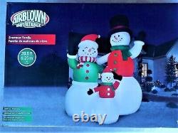 21' TALL HUGE LED 21' X 15' X 12' SNOWMAN FAMILY Christmas Yard Decor Inflatable