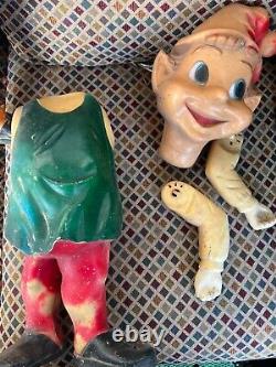 22Vtg Elf Hard Plastic Blow Mold Xmas Large Tall Union Product Damage 1950-'60s