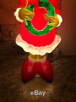 24 Sneaky Grinch Christmas Gemmy Blow Mold Santa Hat Yard Decor Greeter New
