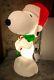 24 Snoopy Christmas Gemmy Blow Mold Santa Hat Candy Cane Yard Decor Greeter New