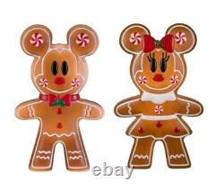 24Gingerbread Mickey&Minnie Mouse Christmas Outdoor Décor Blow Mold LED Lighted