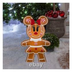 24Gingerbread Mickey&Minnie Mouse Christmas Outdoor Décor Blow Mold LED Lighted