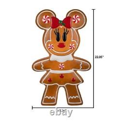 24Gingerbread Mickey&Minnie Mouse Christmas Outdoor Décor Blow Mold LED Lighted