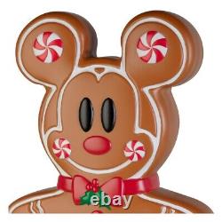 24Gingerbread Mickey&Minnie Mouse Christmas Outdoor Décor Blow Mold LED Lighted