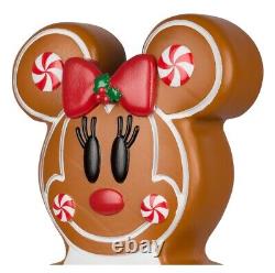 24Gingerbread Mickey&Minnie Mouse Christmas Outdoor Décor Blow Mold LED Lighted