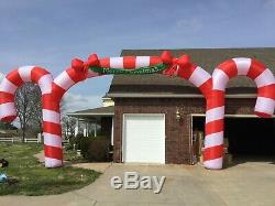 25ft Gemmy Airblown Inflatable Prototype Christmas Archway Candy Cane #12714