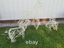 27 Vtg Christmas Blowmold & Wire Yard Lights Santa Snowman Municipal Bell